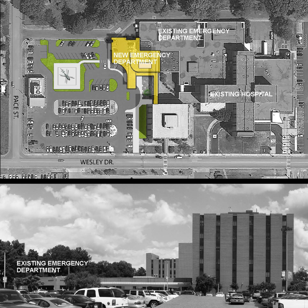 Methodist South Emergency Department Addition  brg3s archite